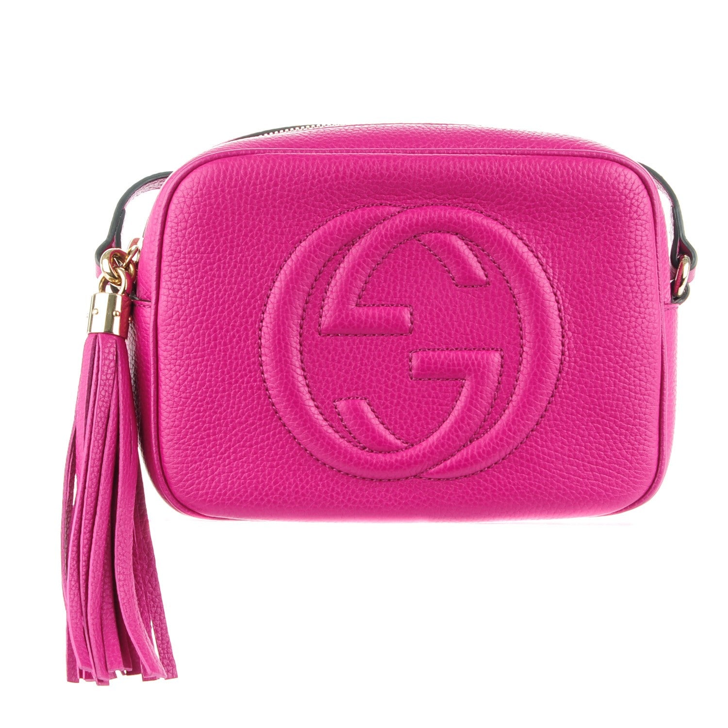 Gucci Cellarius Calfskin Small Soho Disco Bag Bright Bouganville 1 of 7