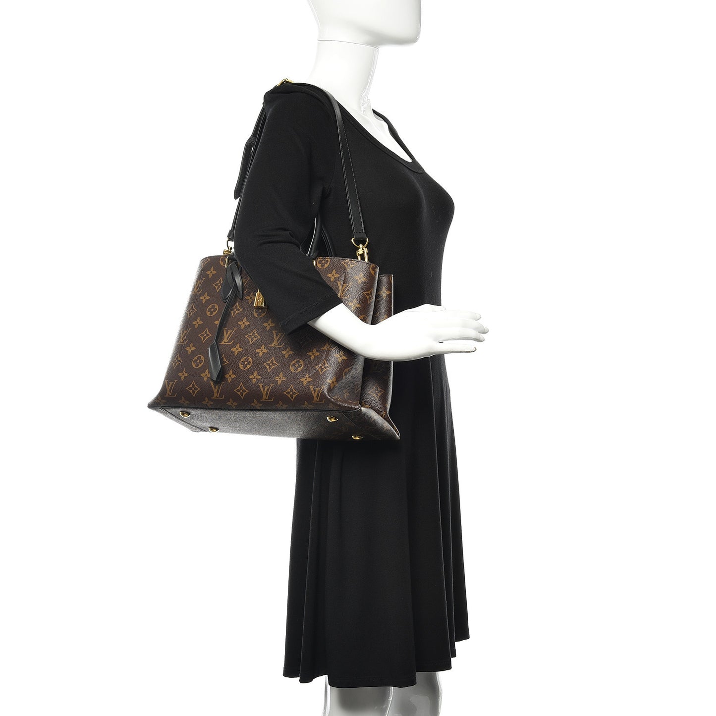 Monogram Flower Tote Black
