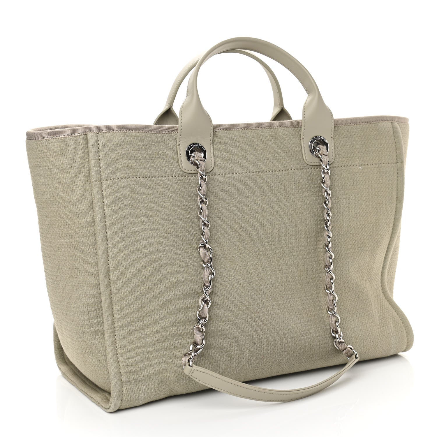 Chanel Mixed Fibers Medium Deauville Tote Grey 4 of 12