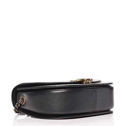 Chanel Shiny Calfskin Goatskin Quilted Medium Coco Curve Messenger Flap Black 4 of 12