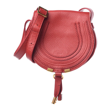 Chloe Calfskin Mini Marcie Round Crossbody Bag Red 1 of 10