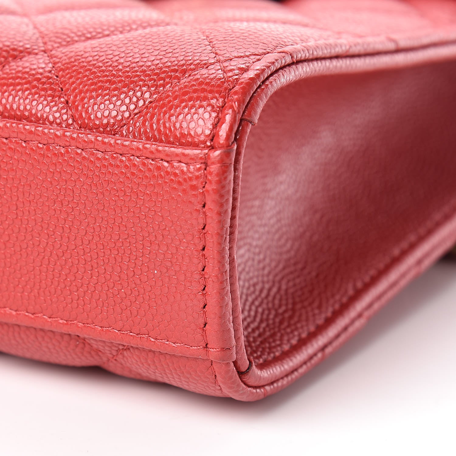 Chanel Caviar Quilted Classic Phone Holder Red 11 of 13
