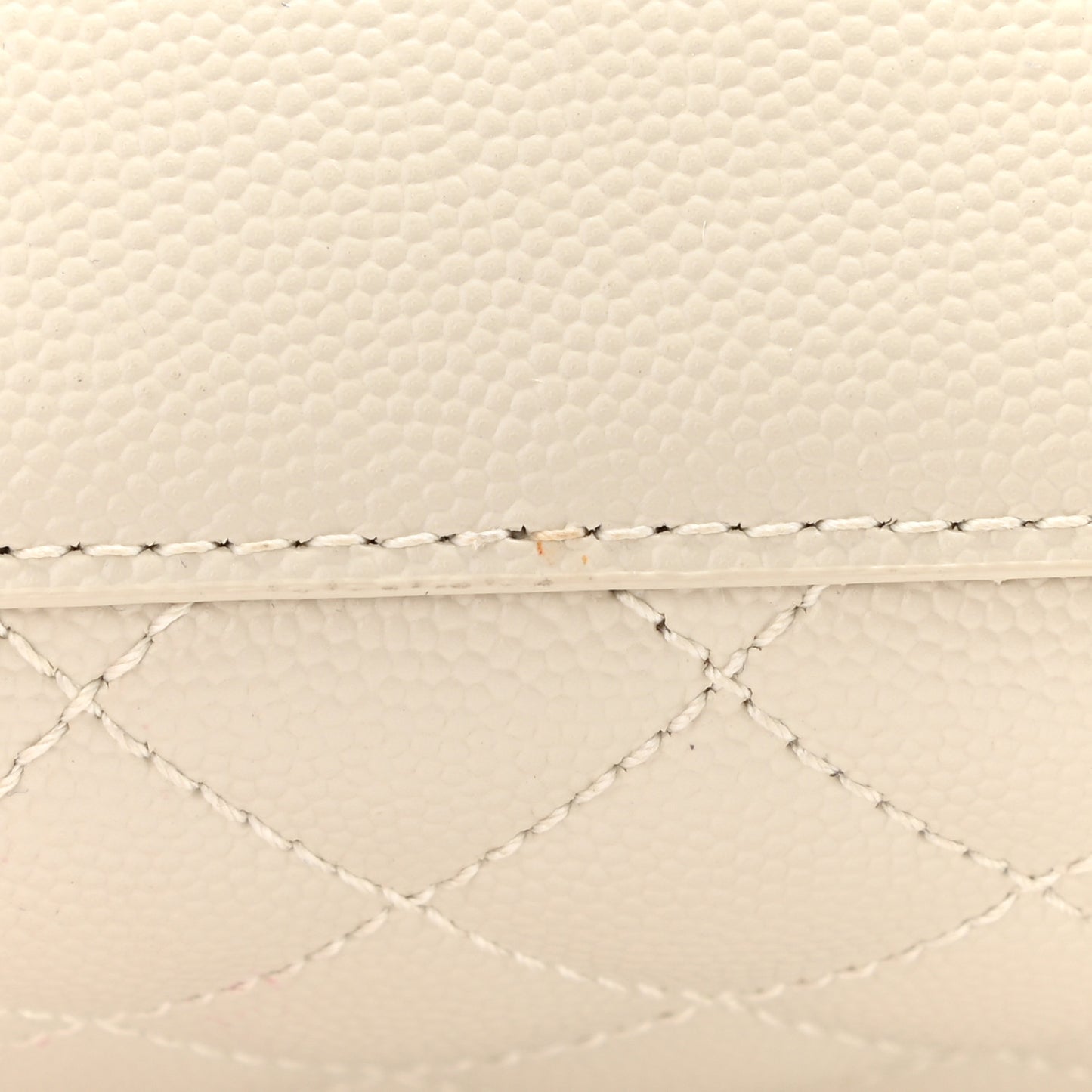 Grain De Poudre Textured Mixed Matelasse Triquilt Small Monogram Satchel Crema Soft