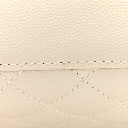 Saint Laurent Grain De Poudre Textured Mixed Matelasse Triquilt Small Monogram Satchel Crema Soft 8 of 8