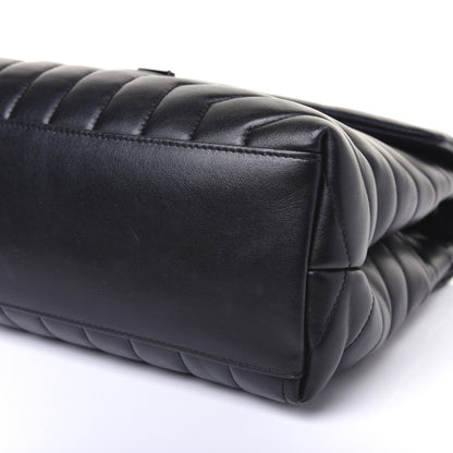 Saint Laurent Calfskin Y Quilted Monogram Medium Loulou Chain Satchel Black 7 of 21