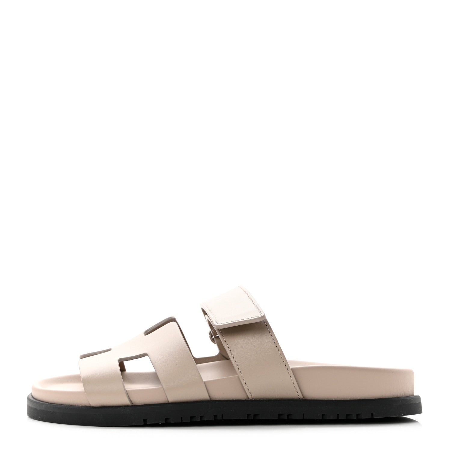 Hermes Calfskin Womens Chypre Sandals 36 Beige Mastic 1 of 9