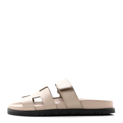 Hermes Calfskin Womens Chypre Sandals 36 Beige Mastic 1 of 9