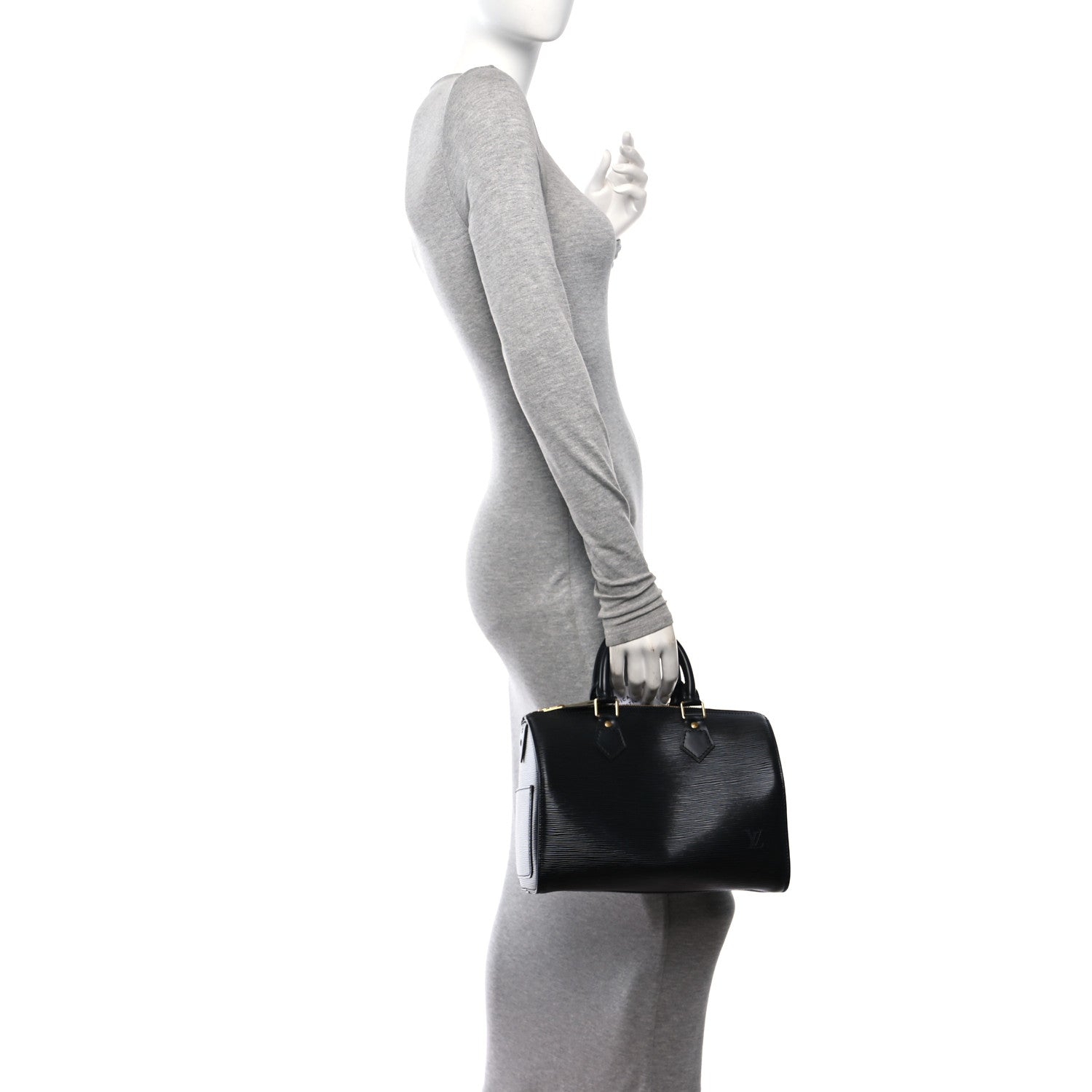 Louis Vuitton Epi Speedy 25 Black 2 of 11