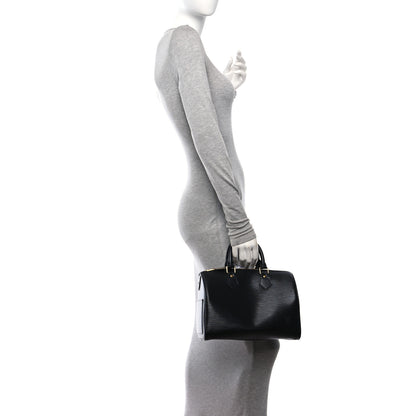 Louis Vuitton Epi Speedy 25 Black 2 of 11