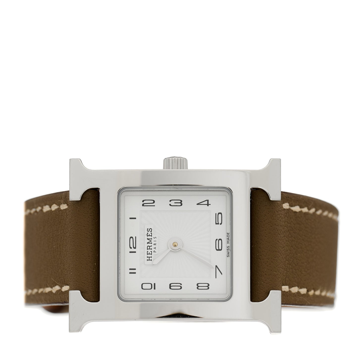 Stainless Steel Swift 21mm Heure H Hour Quartz Watch Etoupe