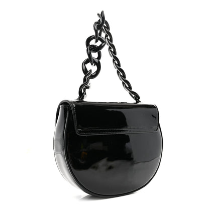 Celine Patent Calfskin Triomphe Small Besace Marley Black 3 of 10