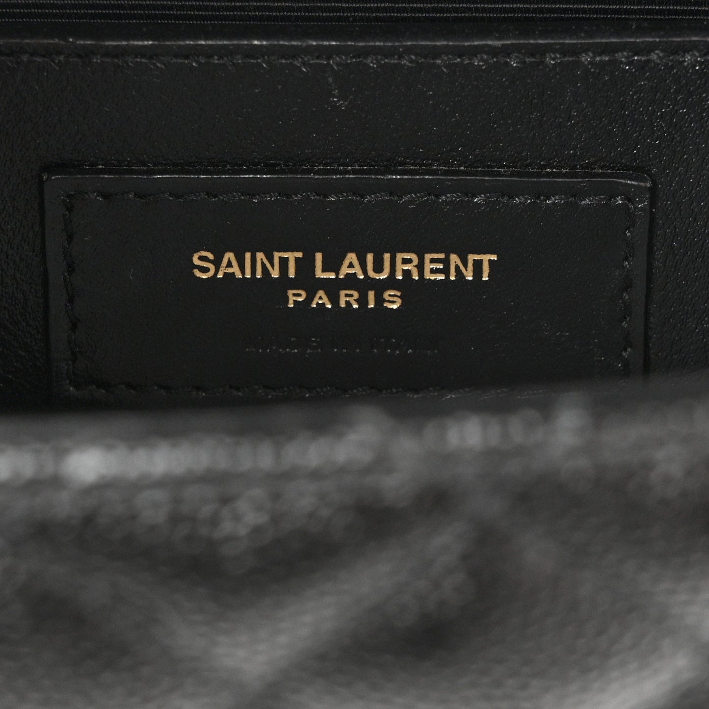 Grain De Poudre Textured Mixed Matelasse Triquilt Medium Monogram Satchel Black