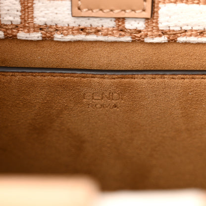 Fendi Raffia Chenille Vitello King Plexiglass Small Fendi Sunshine Shopper Tote Natural White 6 of 10