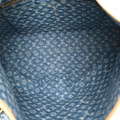 Louis Vuitton Monogram Denim CarryAll MM Blue 6 of 11