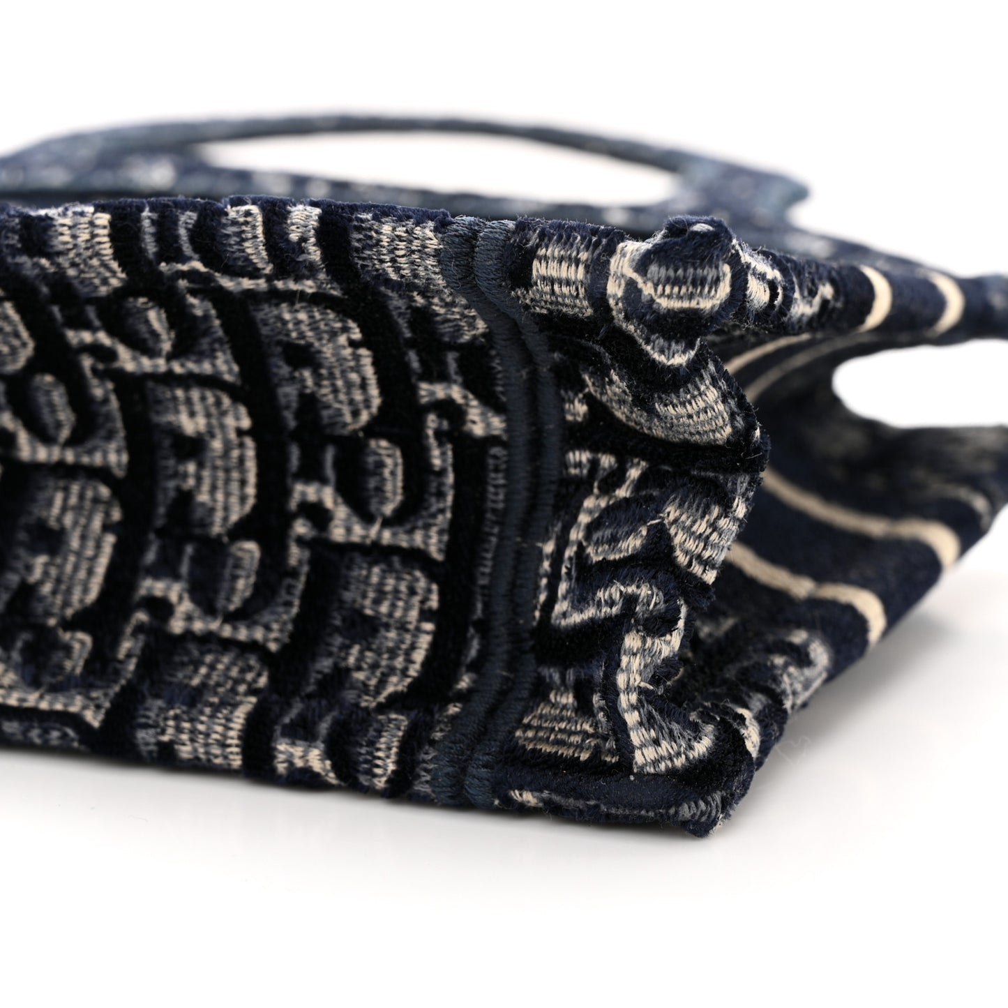 Velvet Oblique Mini Book Tote Blue