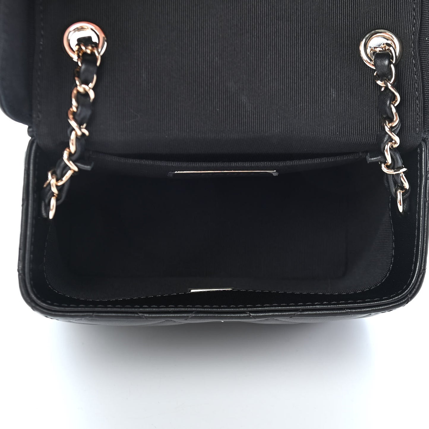 Lambskin Quilted Small Box Bag Black