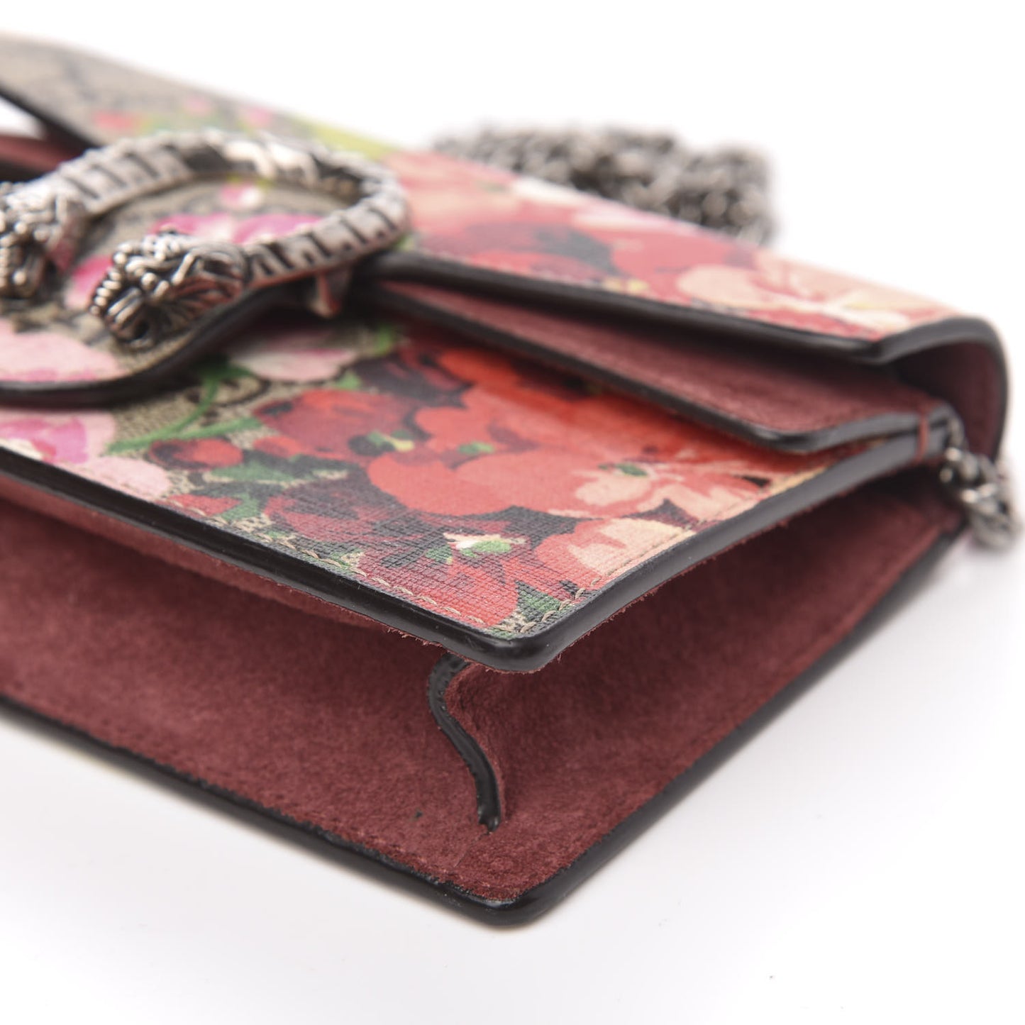 GG Supreme Monogram Blooms Super Mini Dionysus Shoulder Bag Beige Multicolor Dry Rose