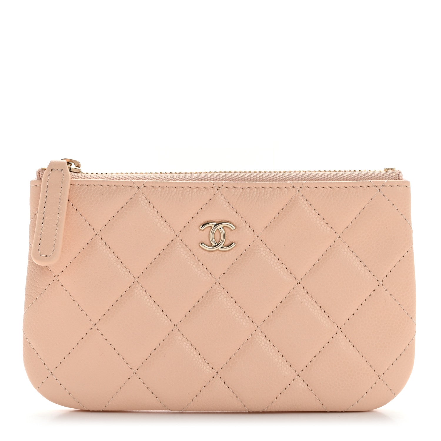 Chanel Caviar Quilted Small Cosmetic Case Light Beige 1 of 9