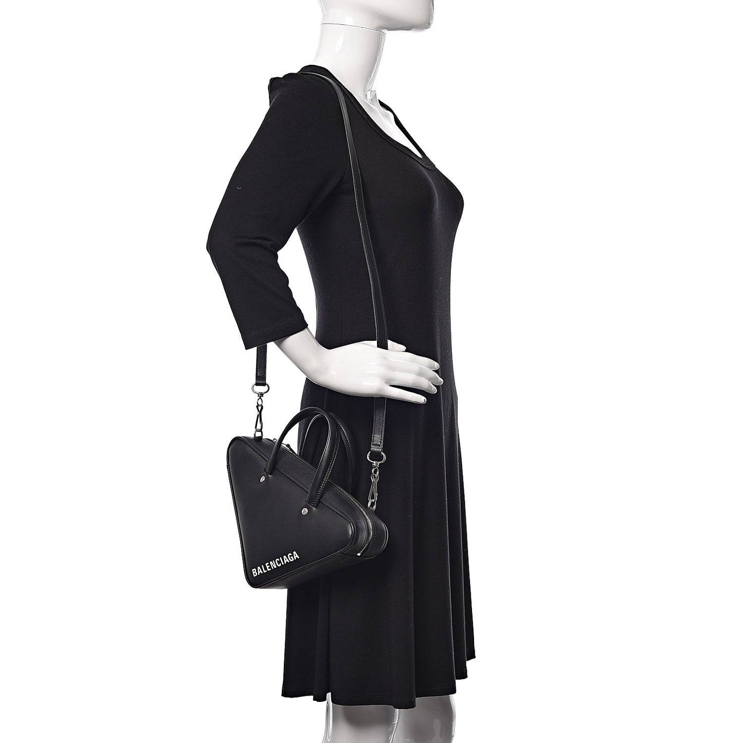 Calfskin XS Triangle Duffle Black