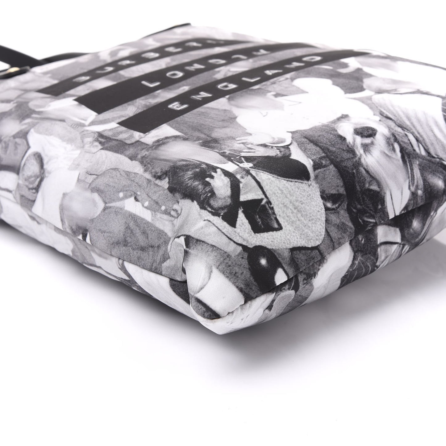 Nylon London Montage Print Flat Tote Bag Black