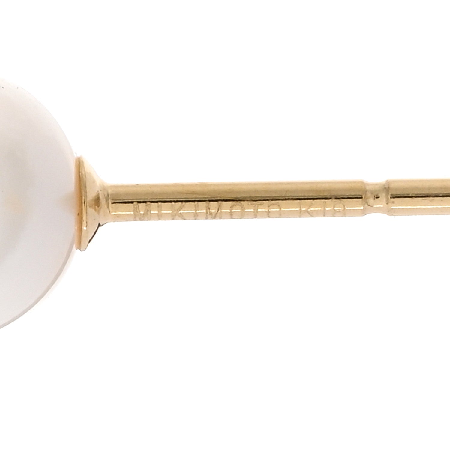 Mikimoto 18K Yellow Gold Akoya Pearl 6.5mm Stud Earrings 4 of 5