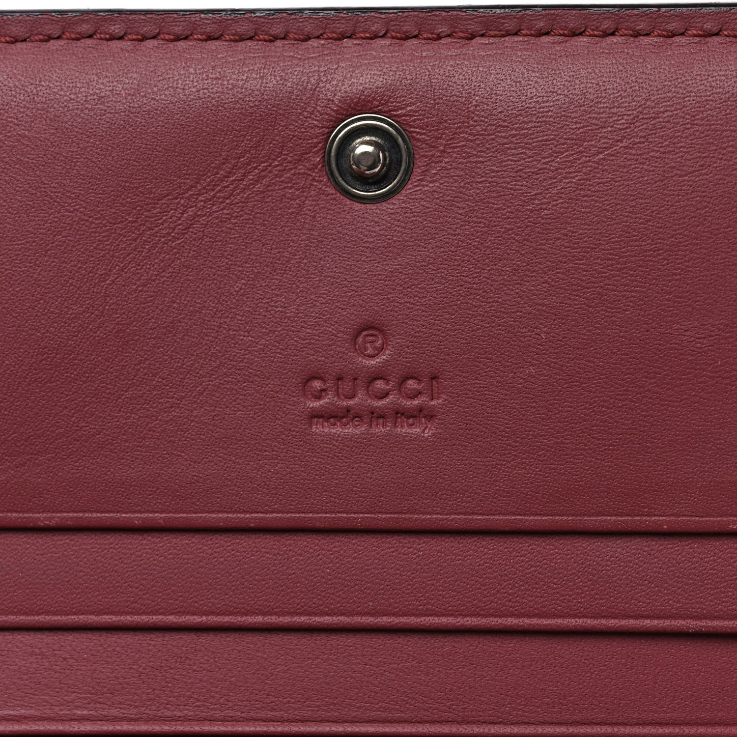 Gucci GG Supreme Monogram Blooms Card Case Beige Multicolor Dry Rose 6 of 7