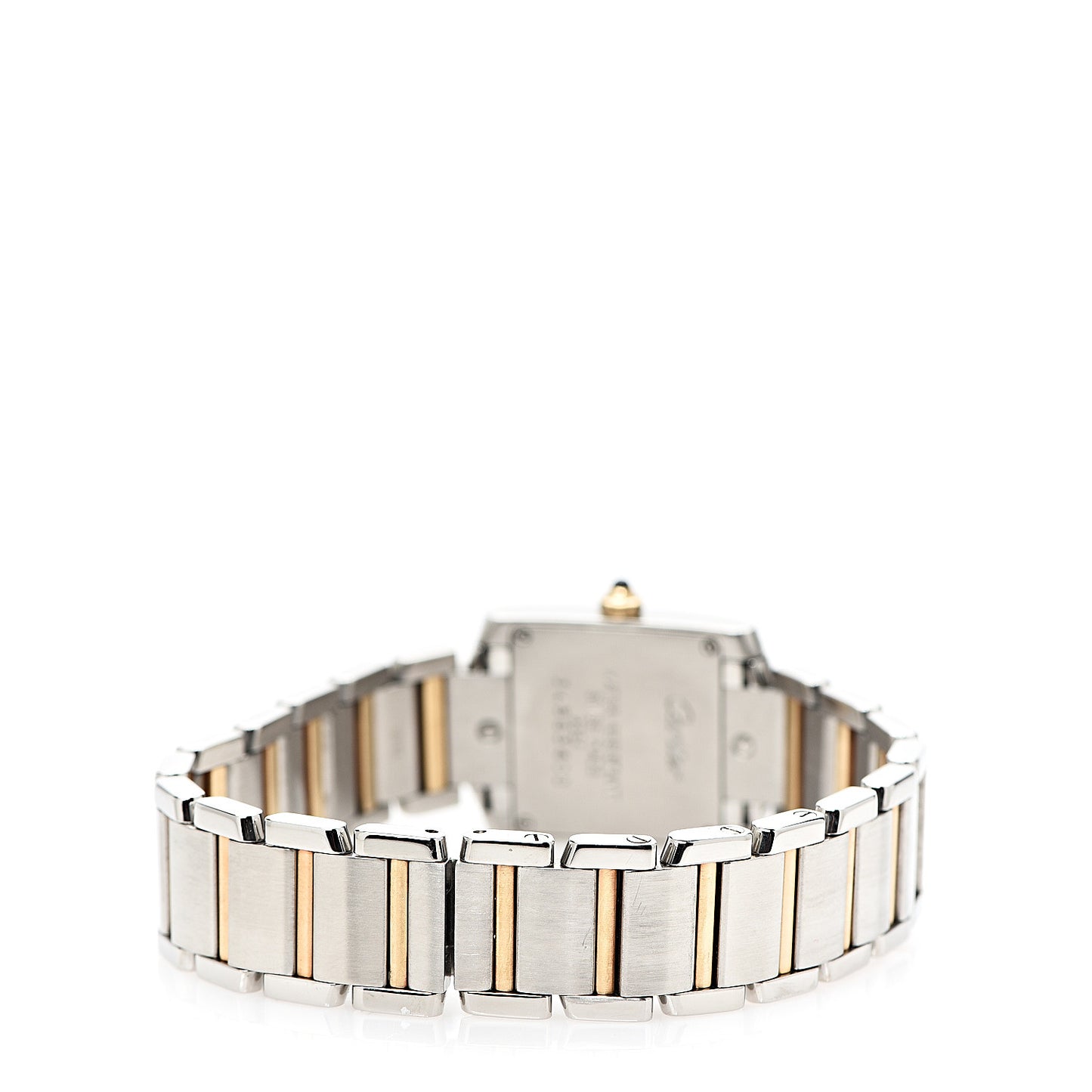 Stainless Steel 18K Yellow Gold 20mm Tank Francaise Quartz Watch
