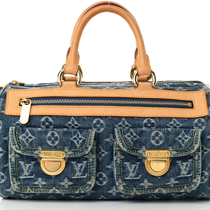 Louis Vuitton Monogram Denim Neo Speedy Blue 8 of 12