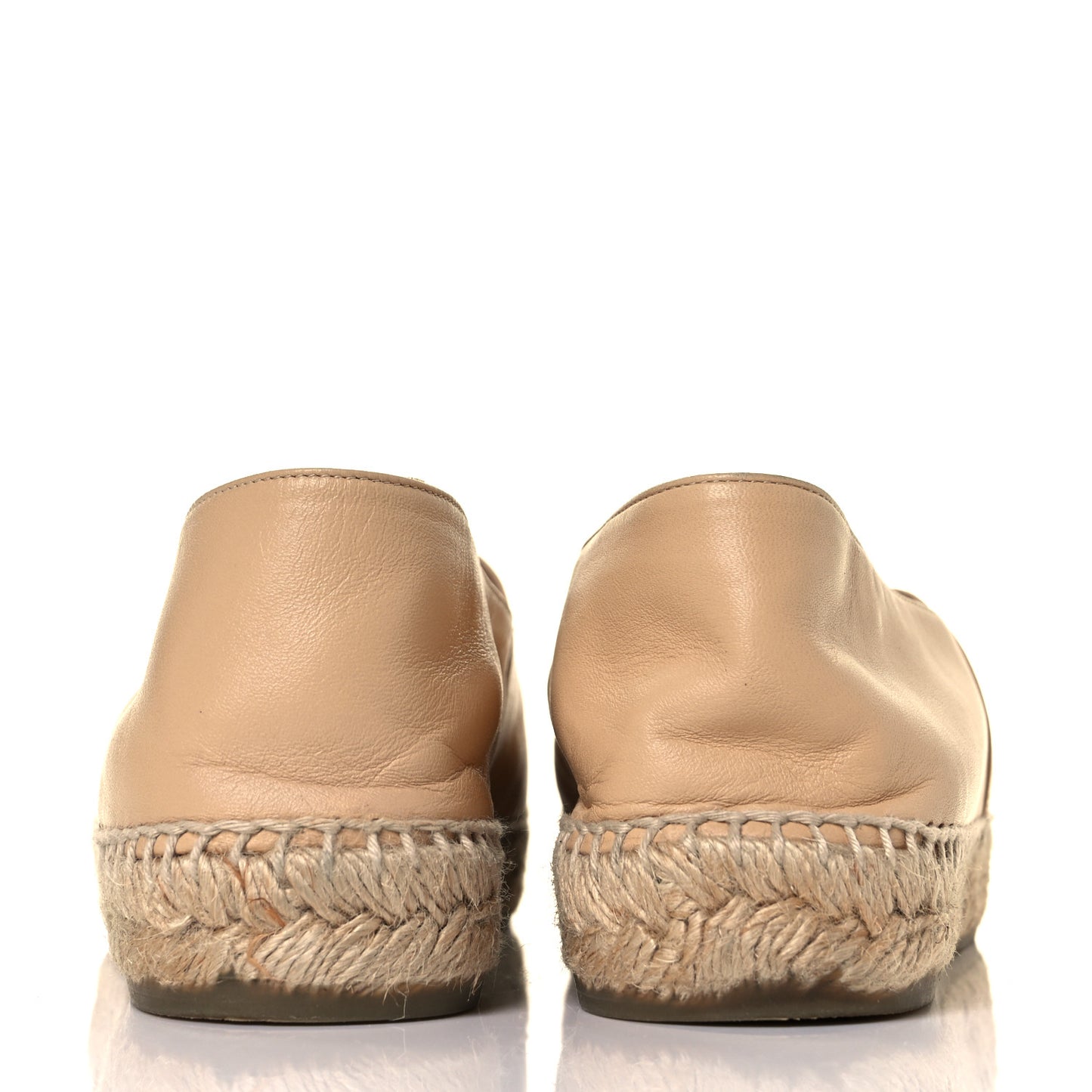Lambskin CC Espadrilles 42 Beige Black