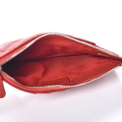 Chanel Caviar Quilted Classic Flat Wallet Pouch Red 5 of 11