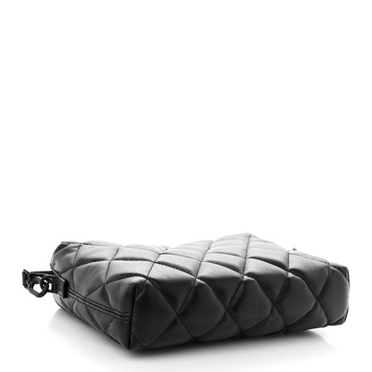 Balenciaga Nappa Calfskin Quilted Touch B Camera Shoulder Bag Black 4 of 10