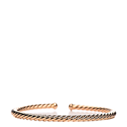 David Yurman 18K Rose Gold 4mm Cablespira Bracelet 3 of 4