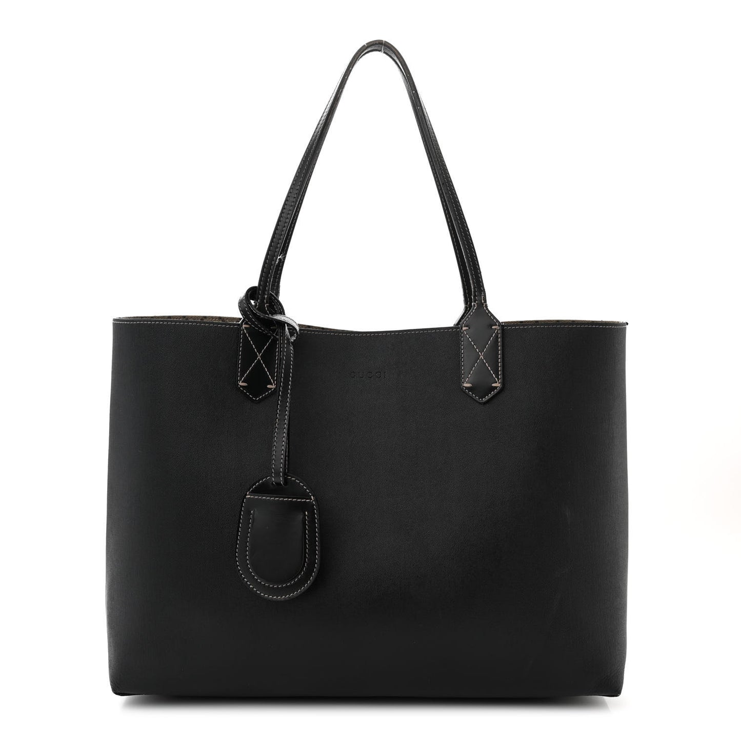 Calfskin GG Supreme Monogram Medium Reversible Tote Black