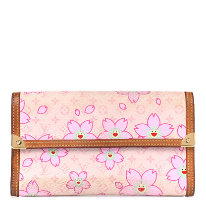 Louis Vuitton Monogram Cherry Blossom Porte Tresor International Wallet Pink 1 of 13