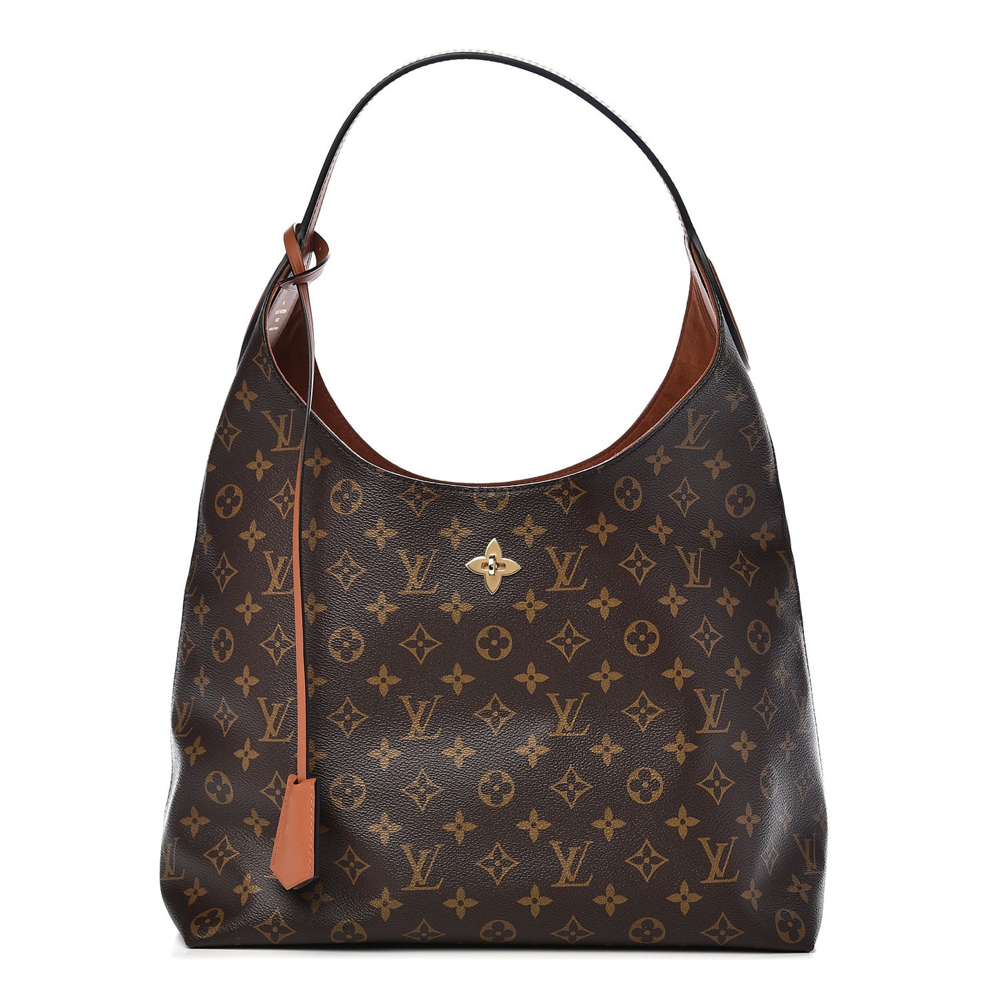 Monogram Flower Hobo Caramel