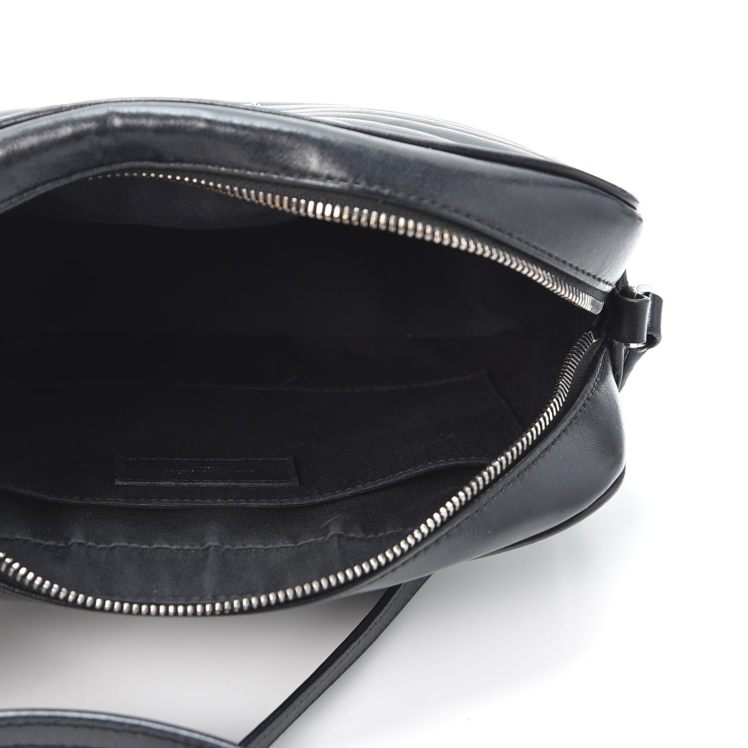 Saint Laurent Calfskin Matelasse Monogram Lou Camera Bag Black 4 of 9