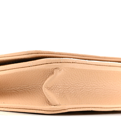 Chanel Caviar Quilted Wallet On Chain WOC Beige 10 of 12