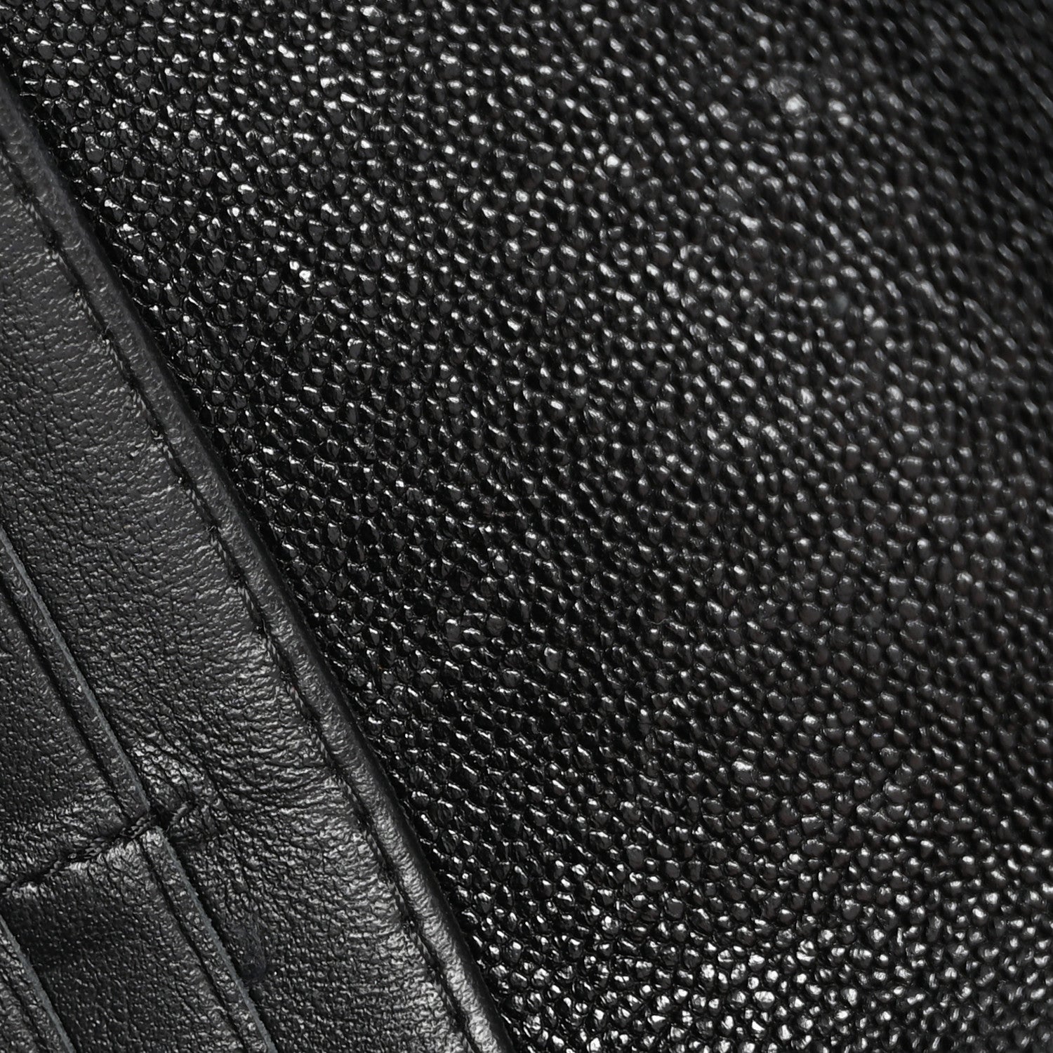Chanel Caviar Quilted Large Boy Gusset Flap Wallet Black 9 of 12