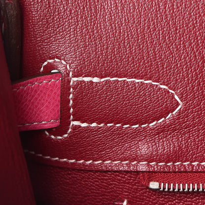 Hermes Epsom Candy Birkin 30 Rose Tyrien Rubis 19 of 31