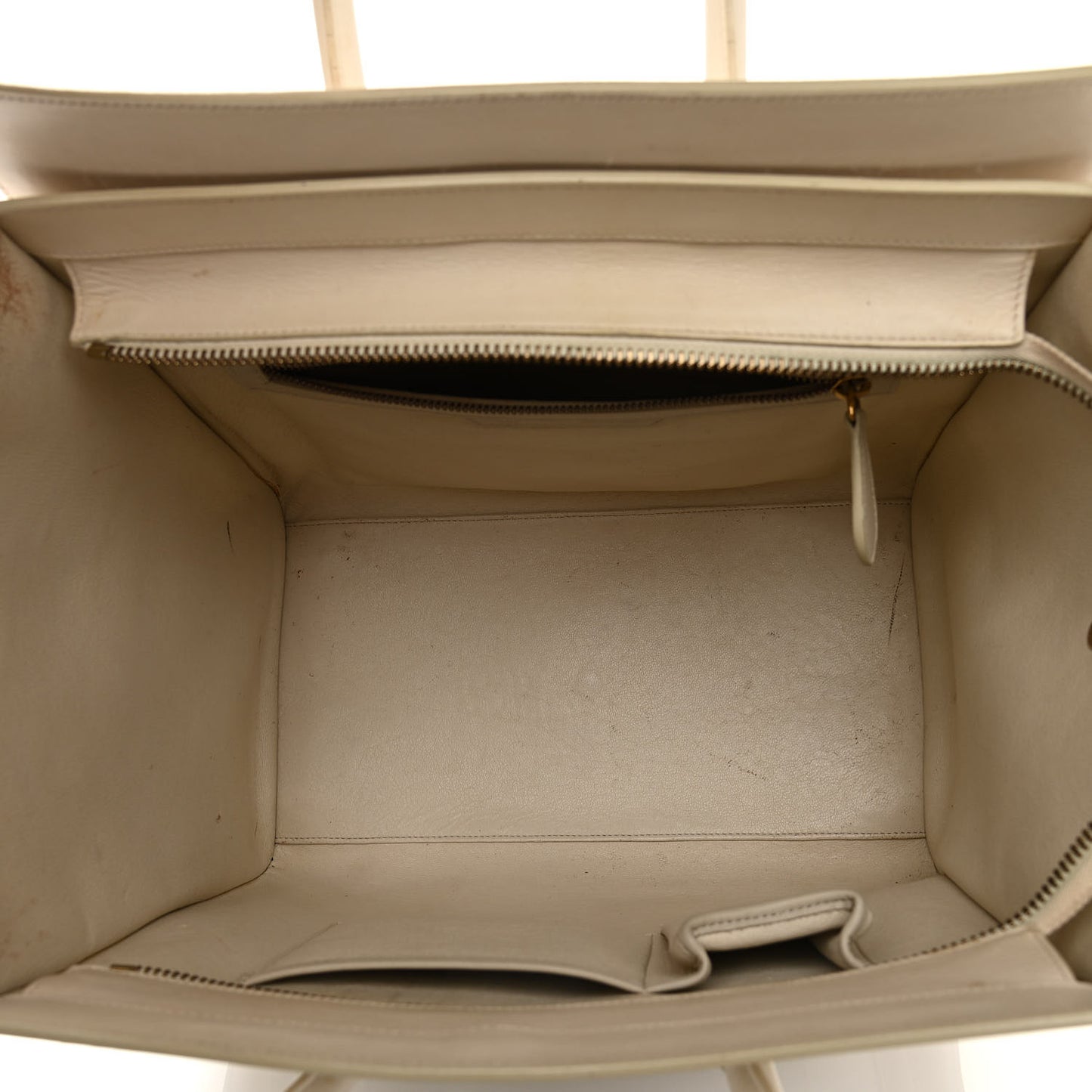 Smooth Calfskin Mini Tri-Color Luggage White