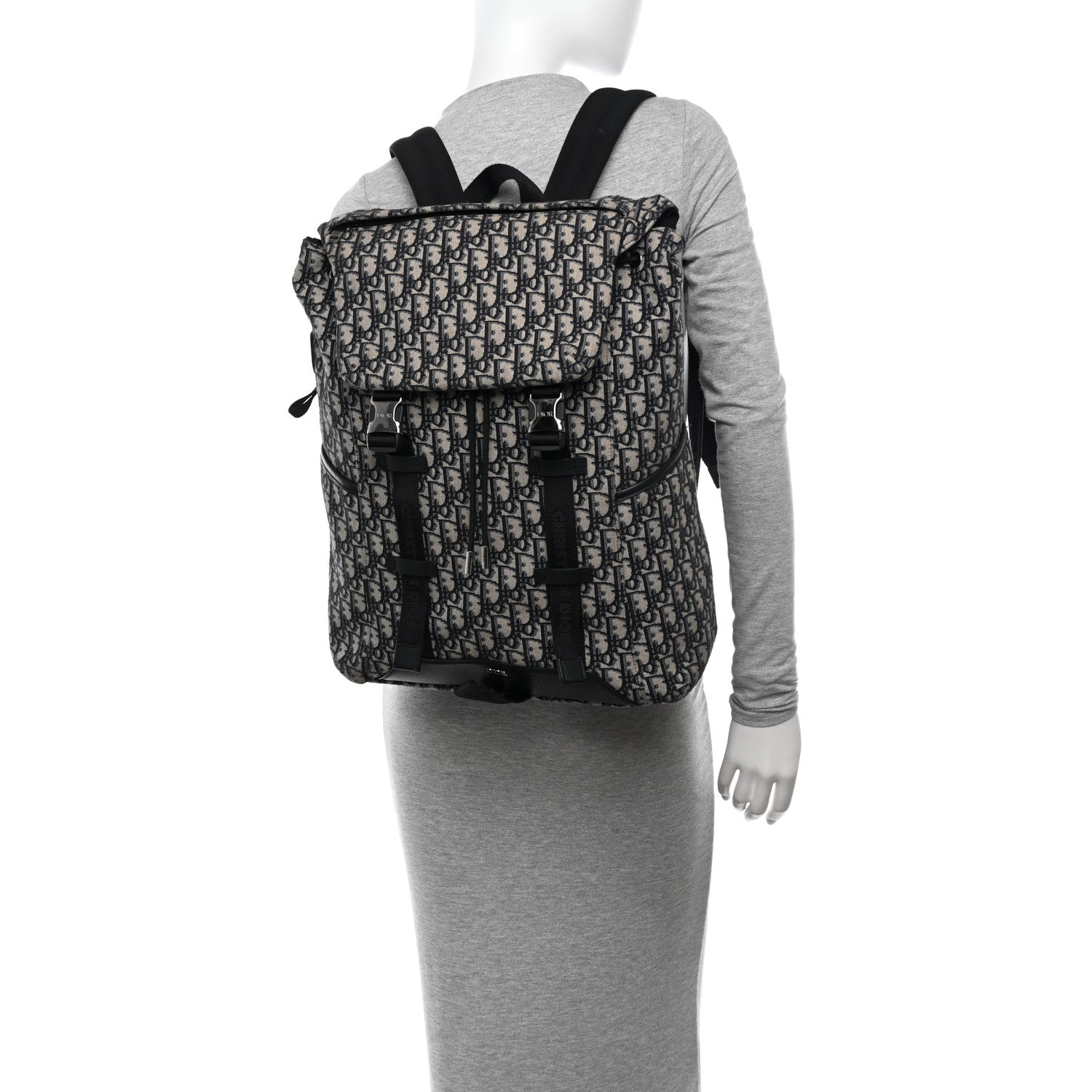 Christian Dior Oblique Explorer Backpack Blue Black 3 of 18