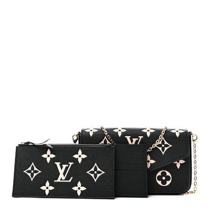 Louis Vuitton Empreinte Monogram Giant Felicie Pochette Black Beige 3 of 11