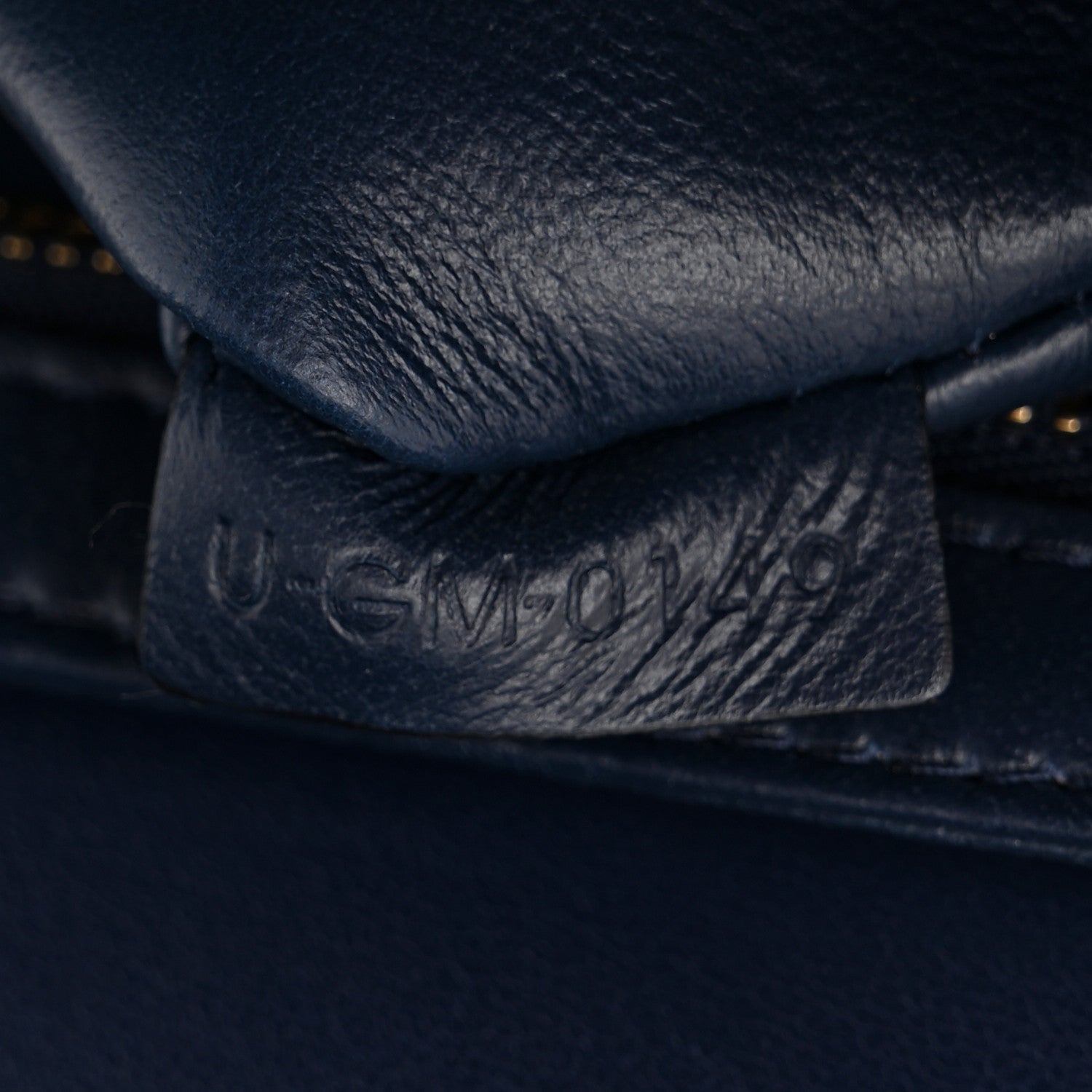 Celine Shiny Calfskin Small Triomphe Dark Blue 8 of 13