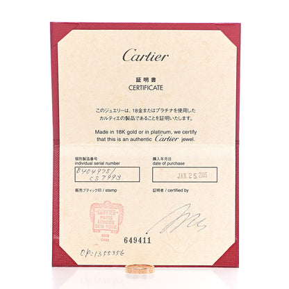 Cartier 18K Pink Gold 3.5mm LOVE Wedding Band Ring 51 5.75 5 of 5