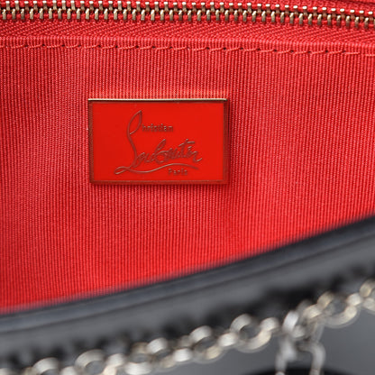 Christian Louboutin Calfskin Panama Tiger Riviera Clutch Black 6 of 17