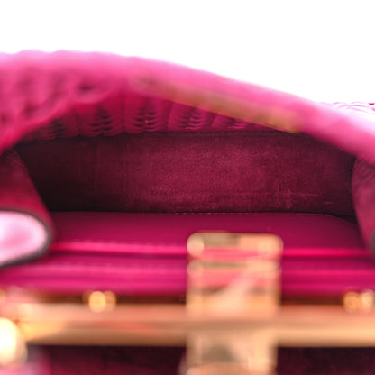 Fendi Vitello King Shiny Nappa Intreccio Petite Peekaboo I SEE U Satchel Ciclamino Pilar 5 of 10