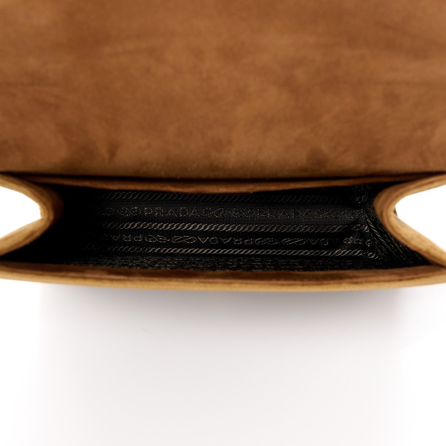Prada Velluto Ricamo Cahier Shoulder Bag Cammello 5 of 10