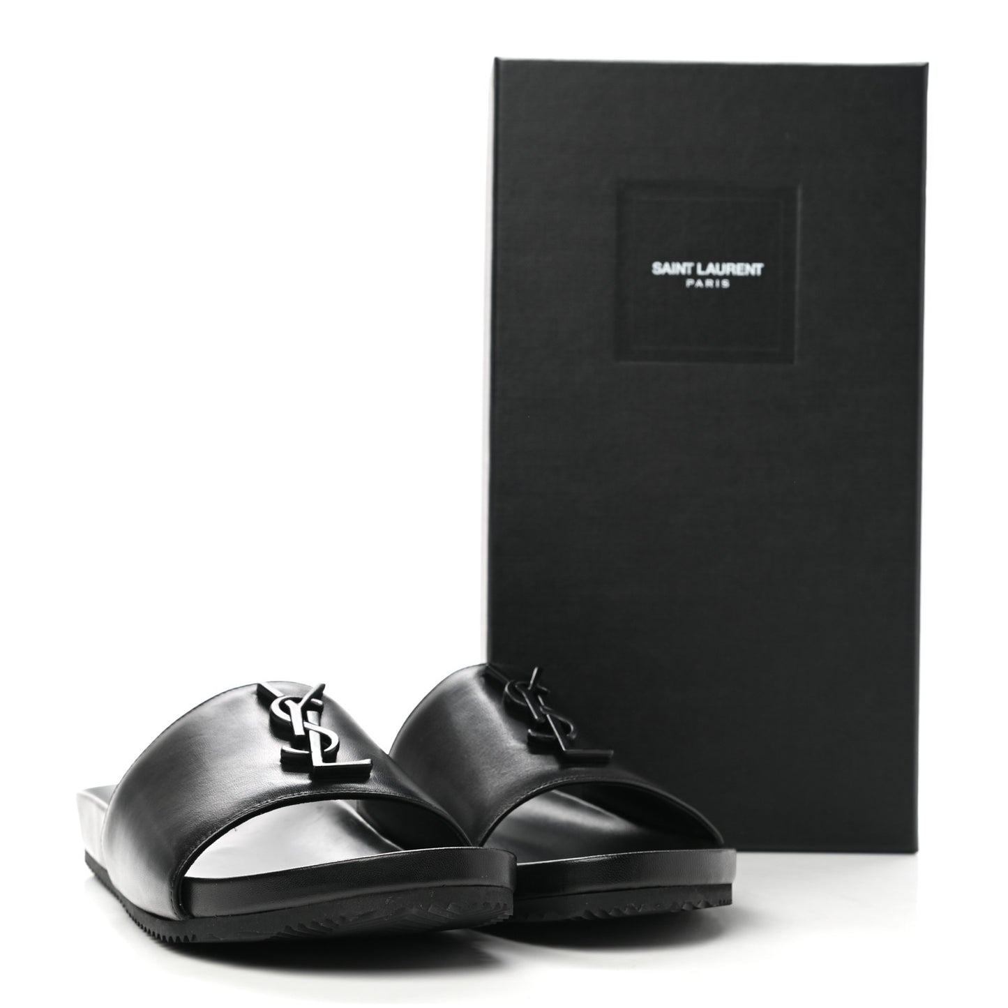 Lambskin Joan Slide Sandals 39.5 Black