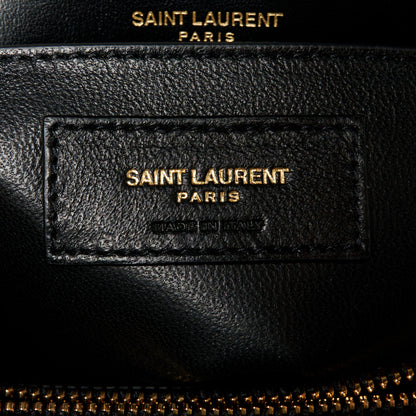 Saint Laurent Velvet Y Quilted Monogram Small Loulou Chain Satchel Black 6 of 10