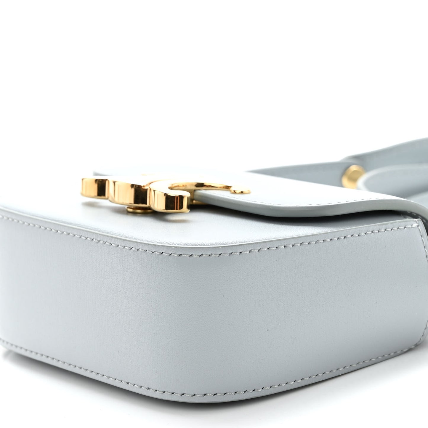 Shiny Calfskin Mini Claude Soft Blue
